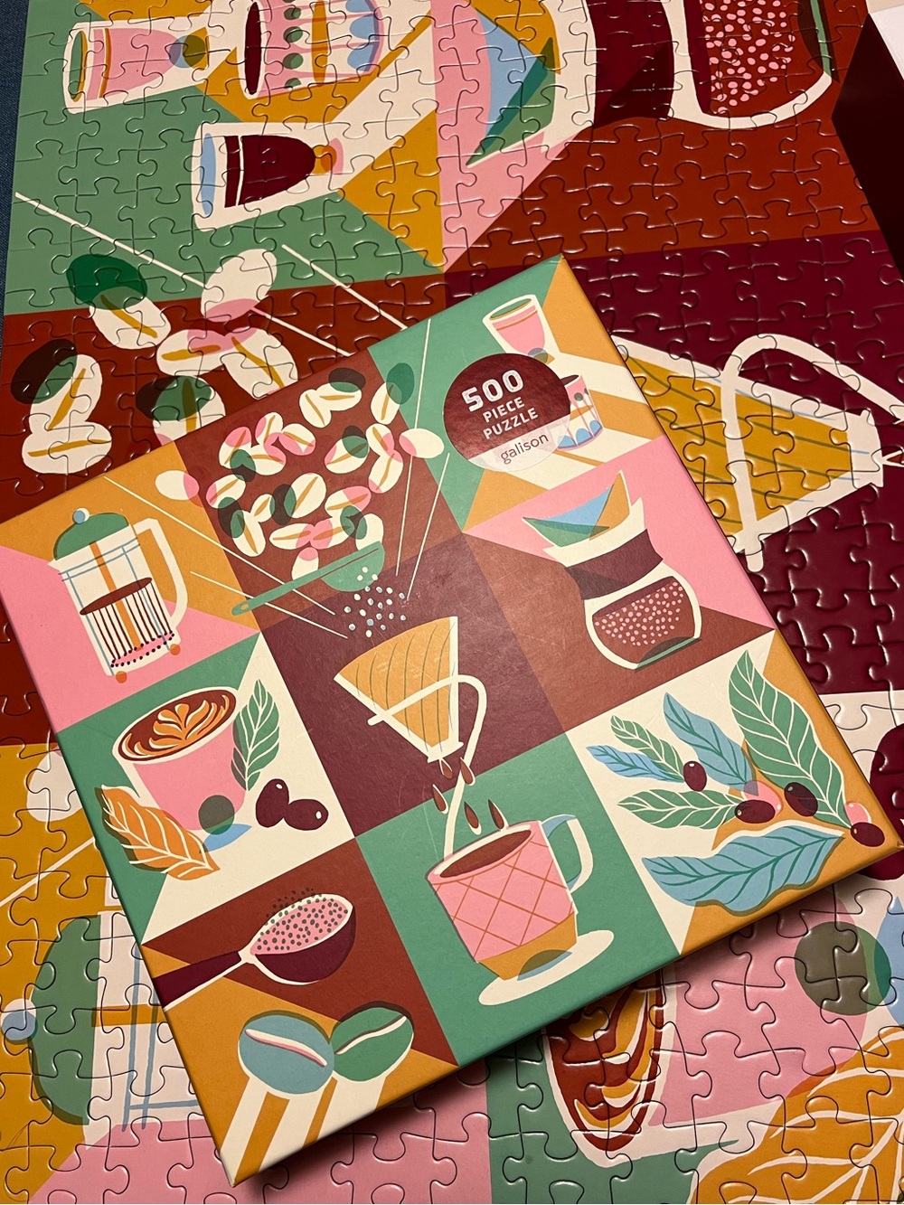 Coffeeology galison 500 piece jigsaw puzzle coffee cafe barista